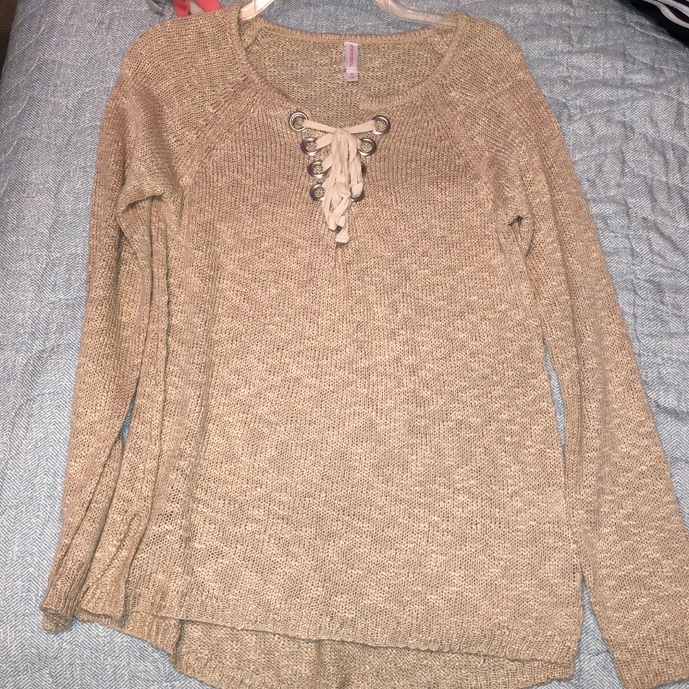 Laced up sweater